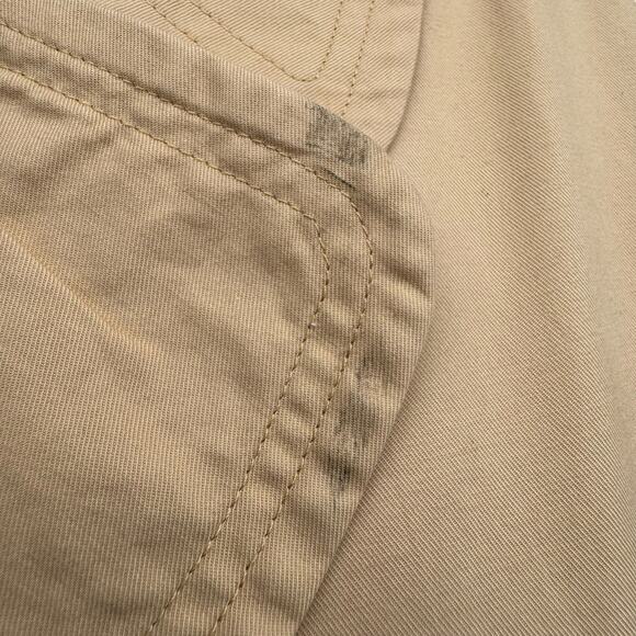 Chadwicks 16 Tan Trench Coat Double Breasted Puffer Sleeve TieBelt Cotton Jacket - Picture 9 of 12